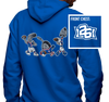 Zip-Up Hoodie, Royal (50% cotton, 50% polyester)
