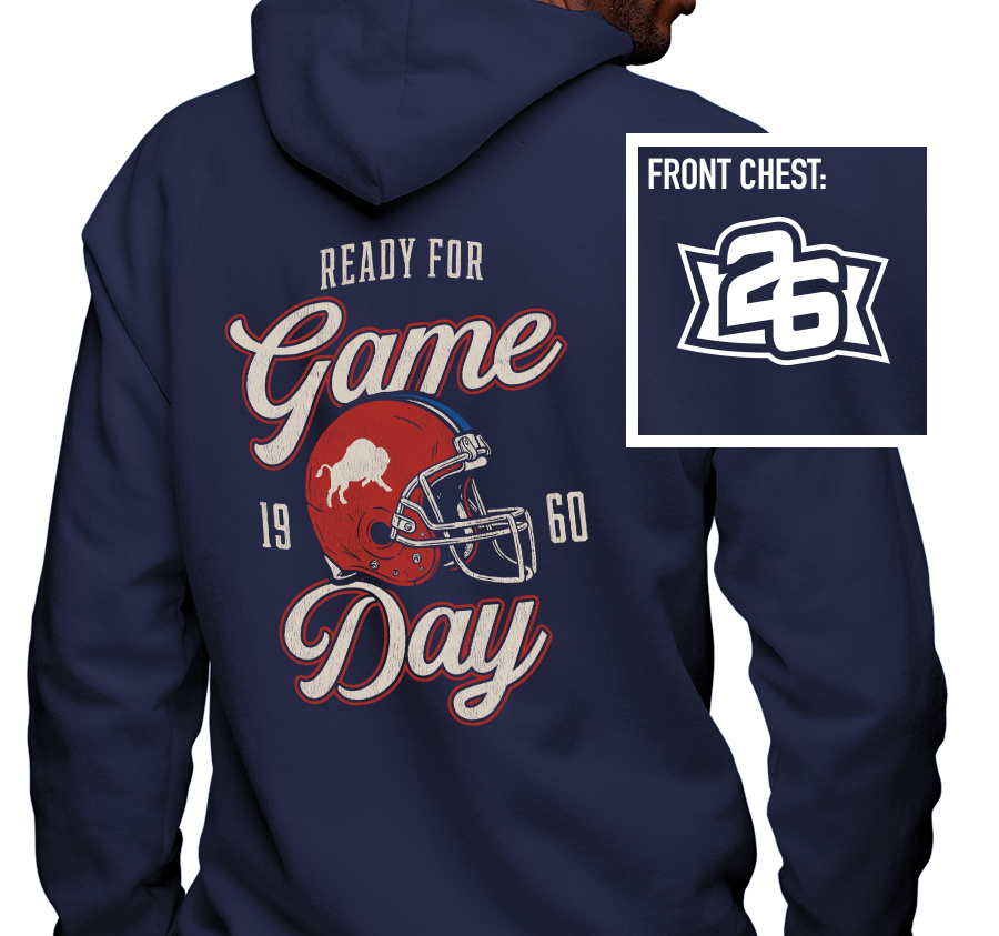 Zip-Up Hoody, Navy (50% cotton, 50% polyester)