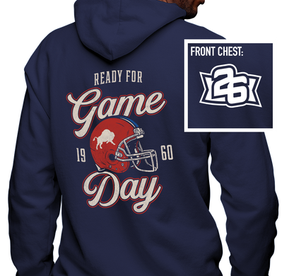 Zip-Up Hoody, Navy (50% cotton, 50% polyester)
