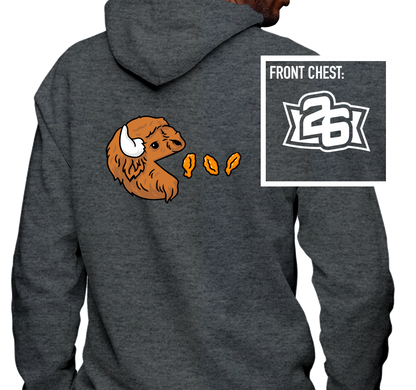 Zip-Up Hoody, Charcoal (50% cotton, 50% polyester)