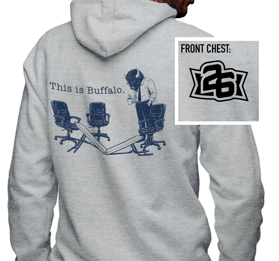 Zip-Up Hoody, Graphite Heather (50% cotton, 50% polyester)