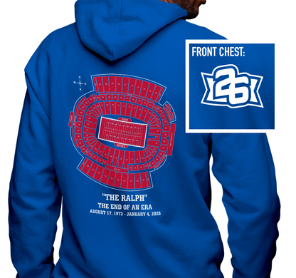 Zip-Up Hoody, Royal (50% cotton, 50% polyester)