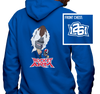 Zip-Up Hoodie, Royal Blue (50% cotton, 50% polyester)