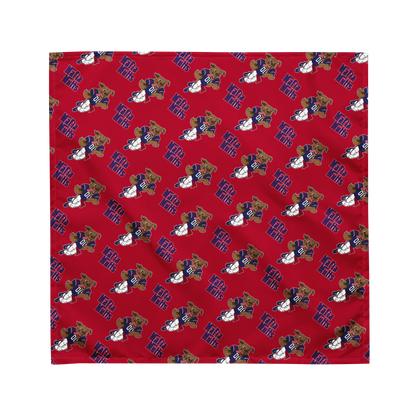 "Mafia Mutts" 2023 All-over Print Bandana: Red