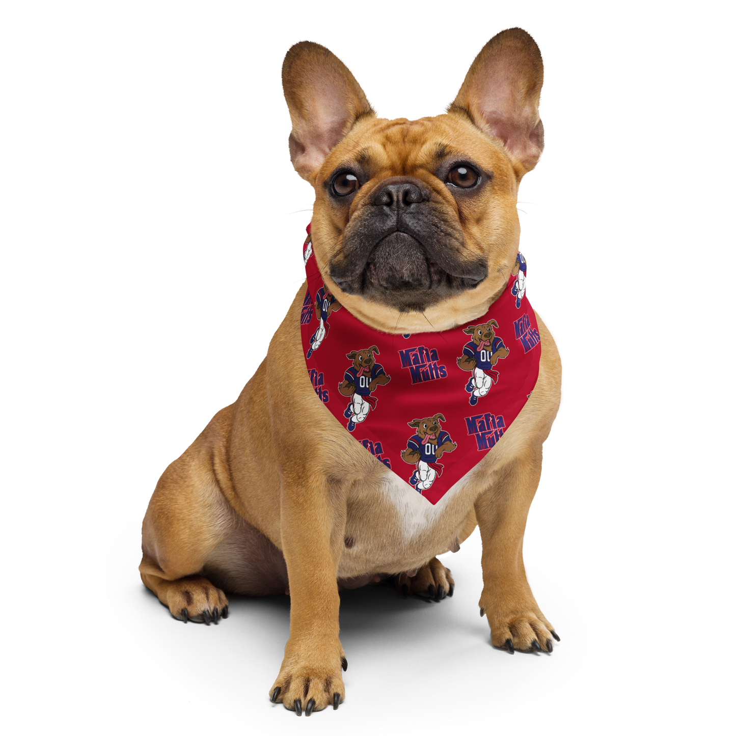 "Mafia Mutts" 2023 All-over Print Bandana: Red