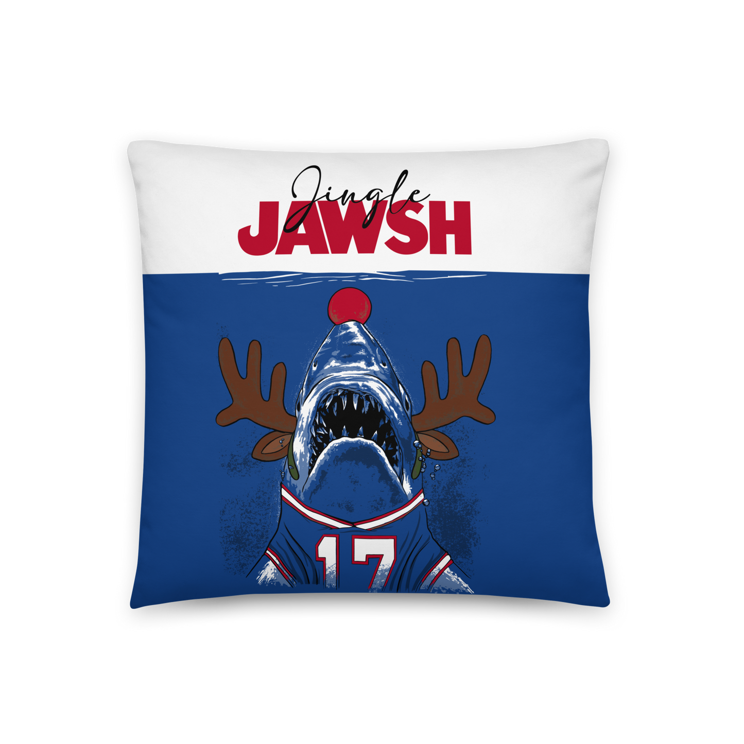 "Jingle JAWSH" Throw Pillow