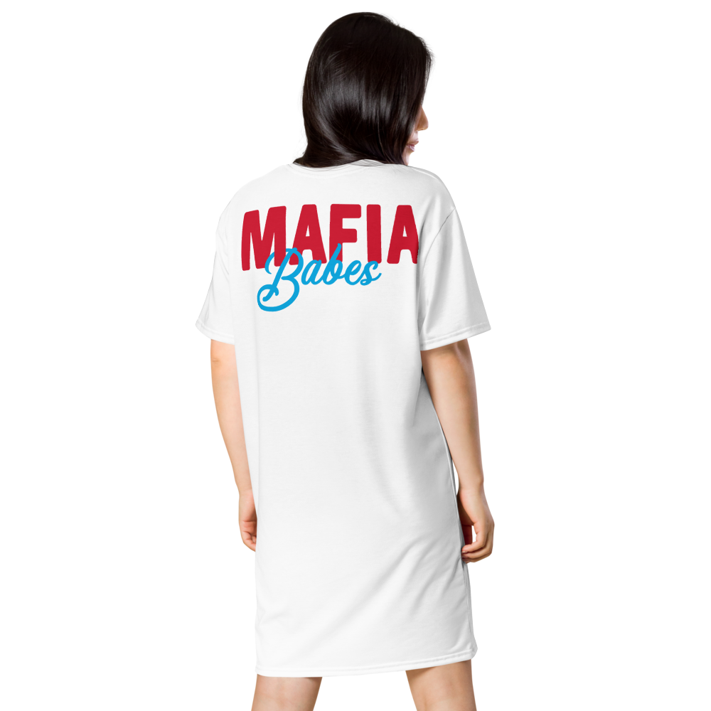 MAFIA Babes Logo T-Shirt Dress: White