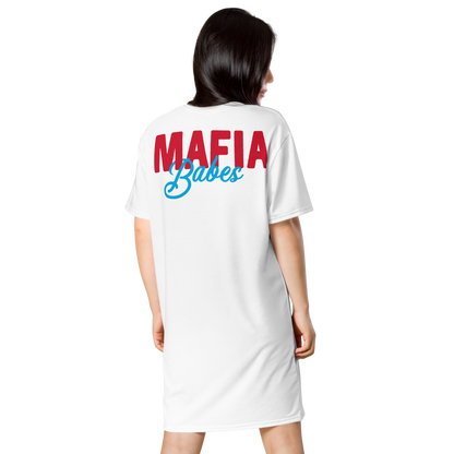 MAFIA Babes Logo T-Shirt Dress: White