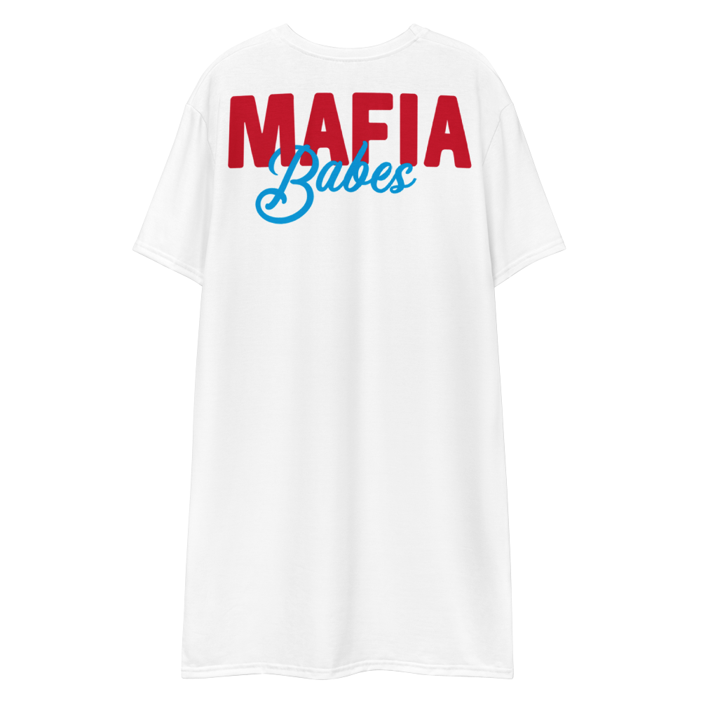 MAFIA Babes Logo T-Shirt Dress: White