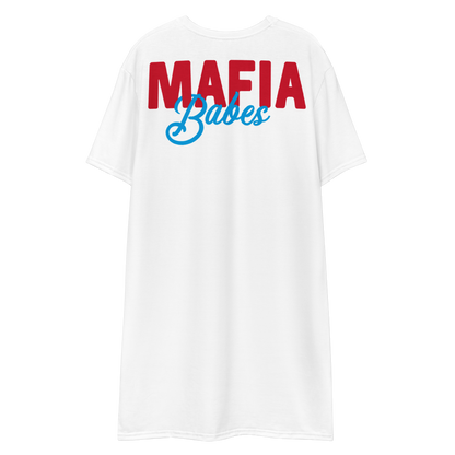 MAFIA Babes Logo T-Shirt Dress: White