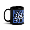 "Seven One Six" Black Glossy Mug