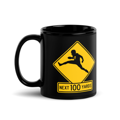 Exclusive Drinkware: "Quarterback Crossing" Ceramic Glossy Mug