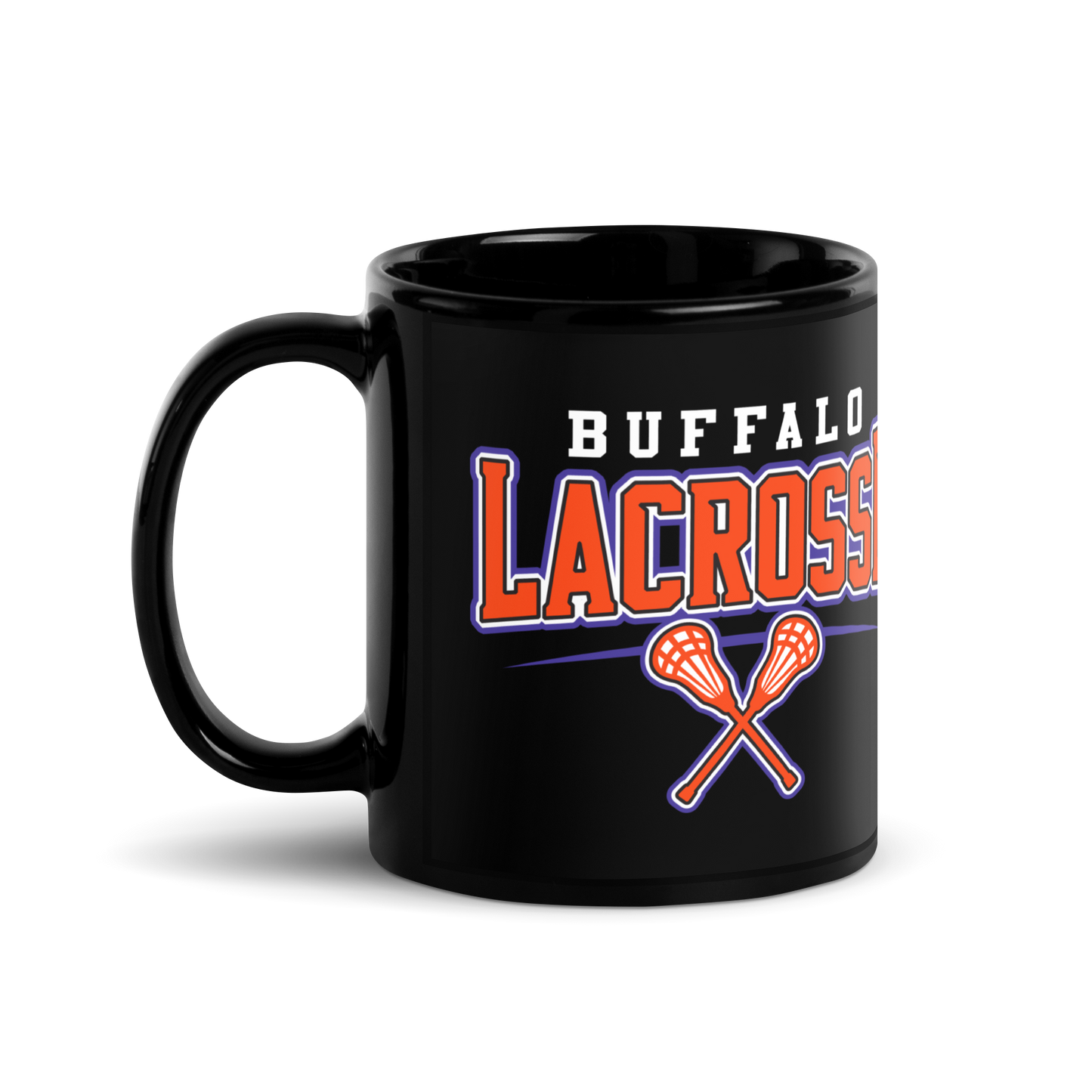 "Buffalo Lacrosse" Black Glossy Mug