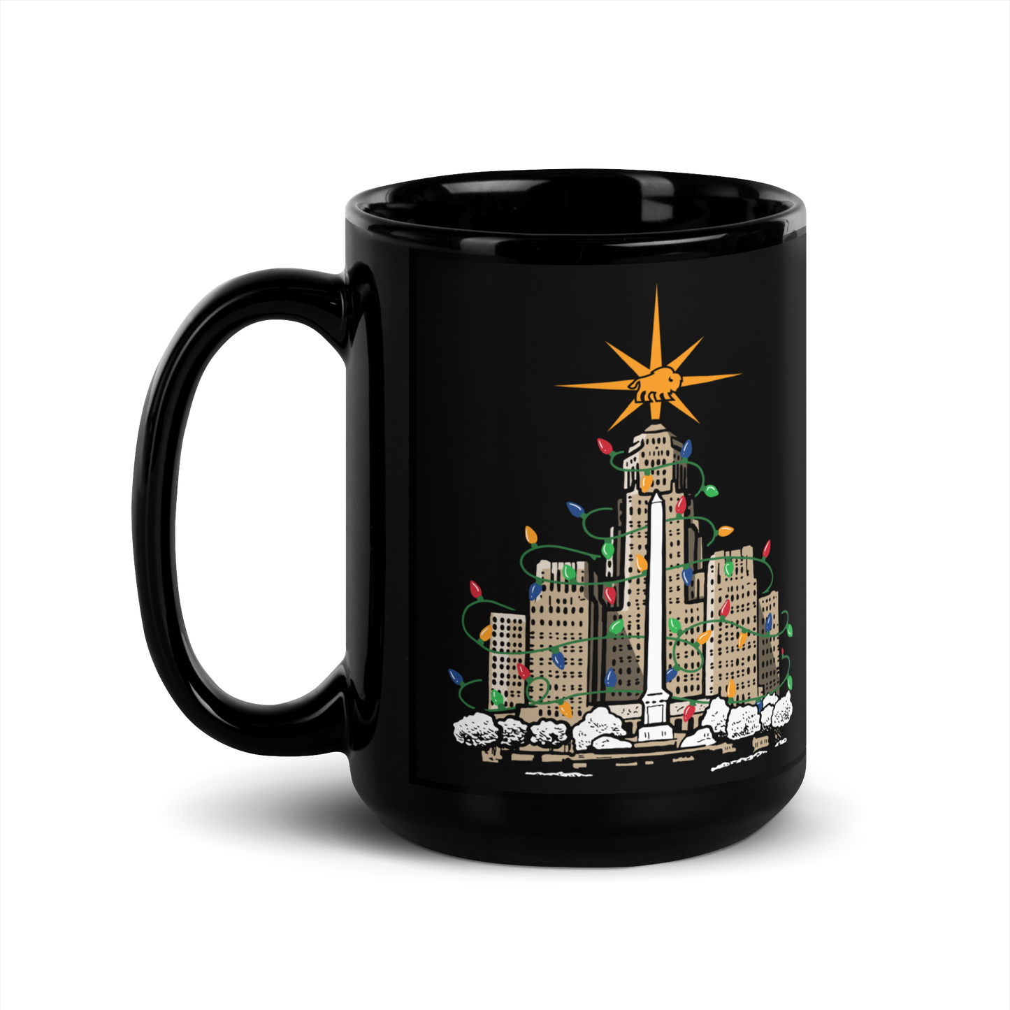 "Deck the City Hall" Ceramic Glossy Mug