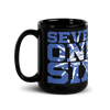 "Seven One Six" Black Glossy Mug