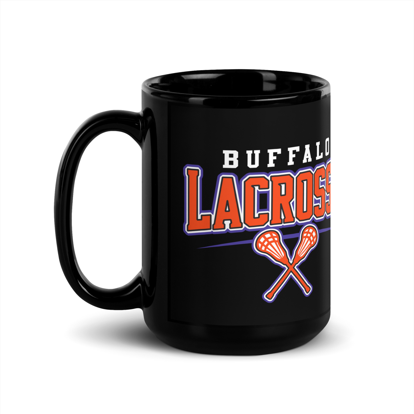 "Buffalo Lacrosse" Black Glossy Mug