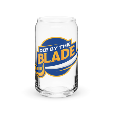 Die By the Blade: Can-Shaped Glass (Blue and Gold)