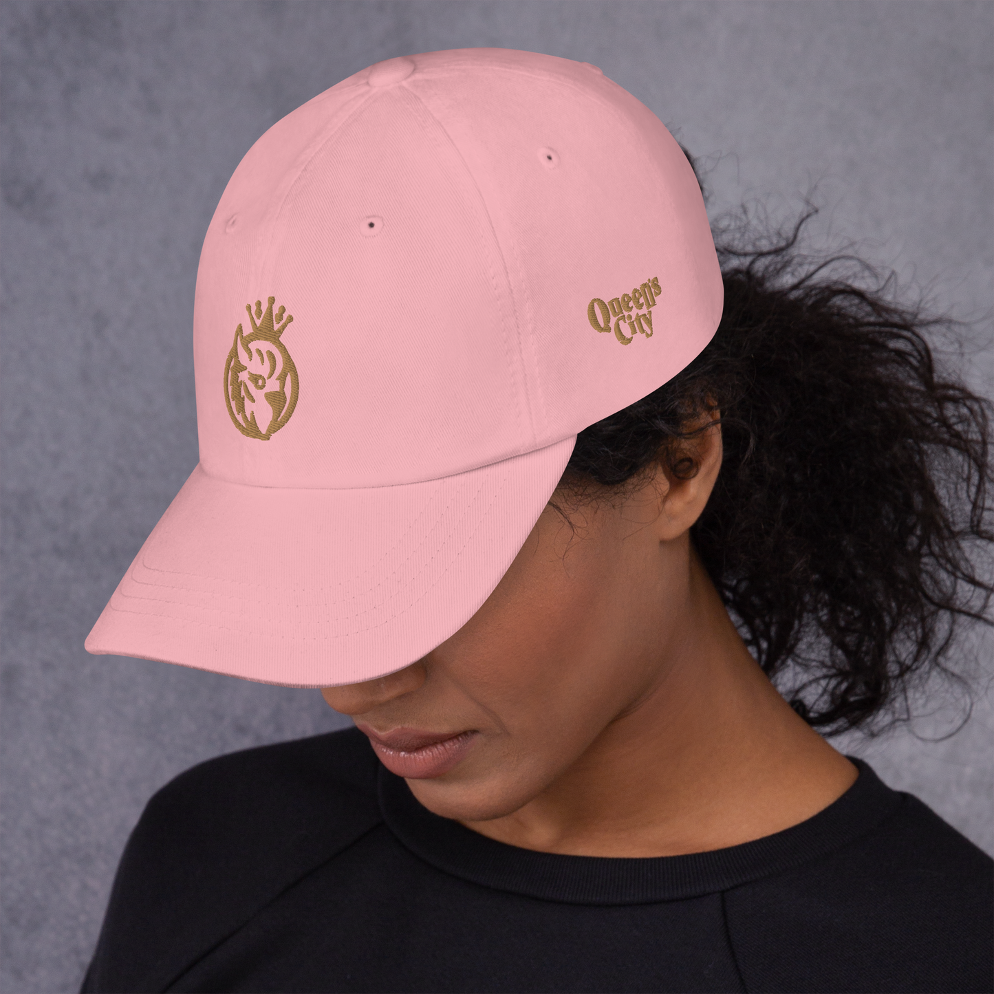 QUEEN'S CITY Logo Dad Hat (Pink)