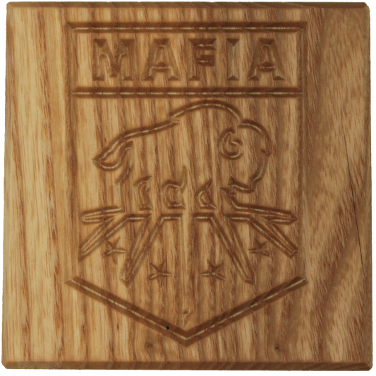 MAFIA Gear Wood Coasters