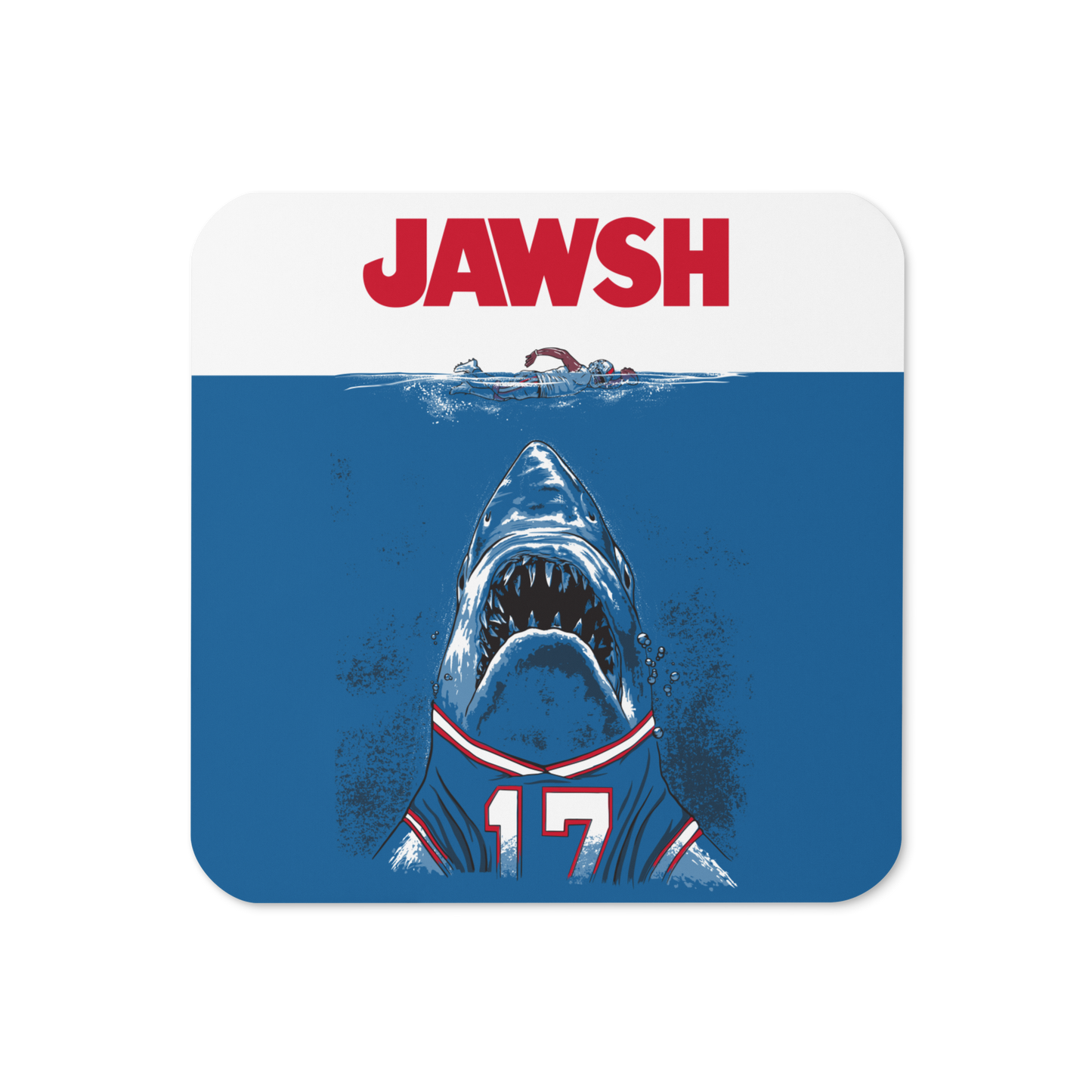 "JAWSH" Cork-back Coaster