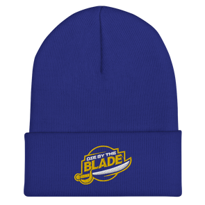 Die By the Blade: Cuff Beanie (Blue and Gold)