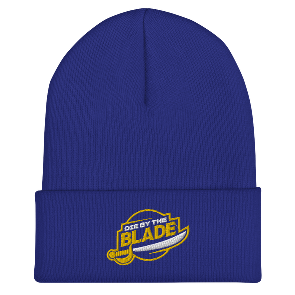 Die By the Blade: Cuff Beanie (Blue and Gold)
