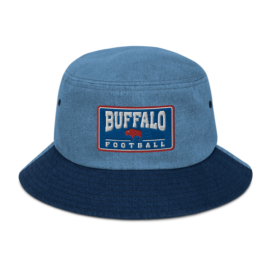 Summer 2024 Collection: "Buffalo Football" Denim Bucket Hat