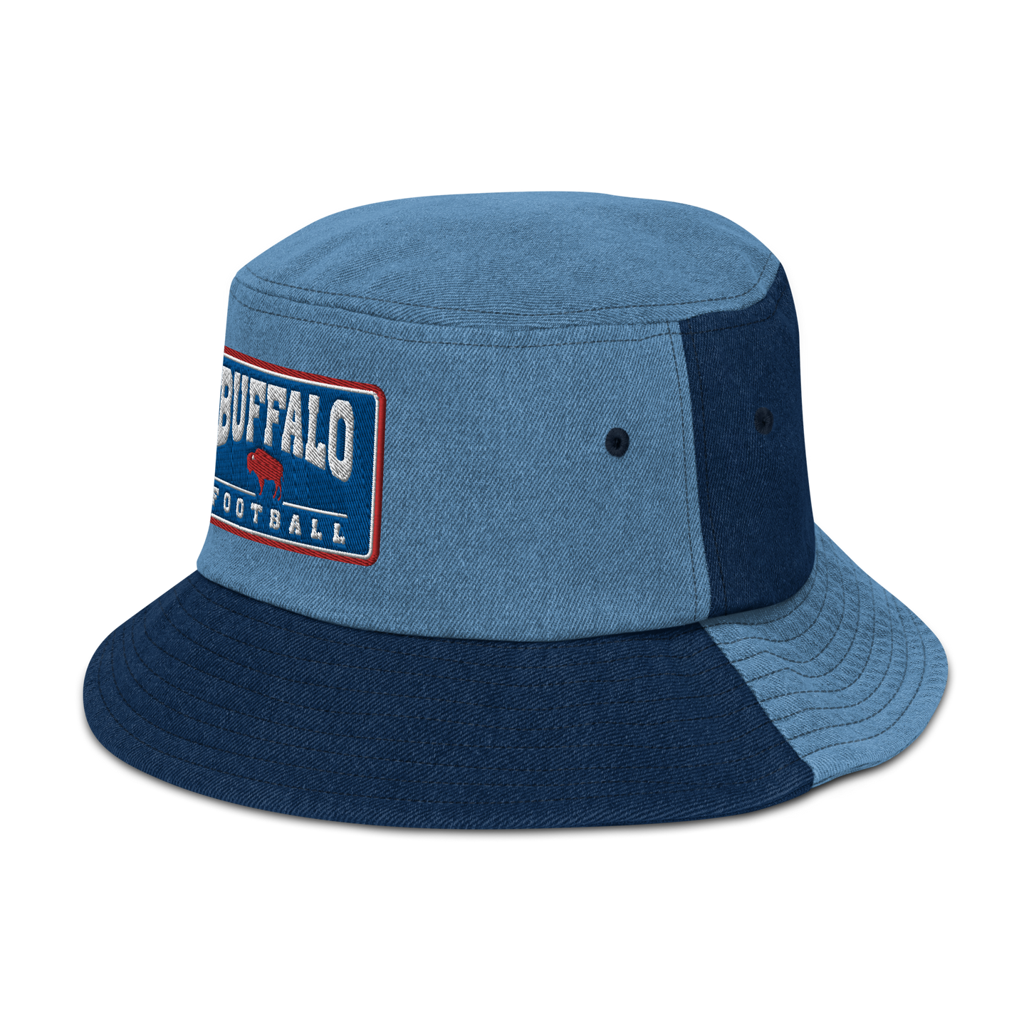 Summer 2024 Collection: "Buffalo Football" Denim Bucket Hat