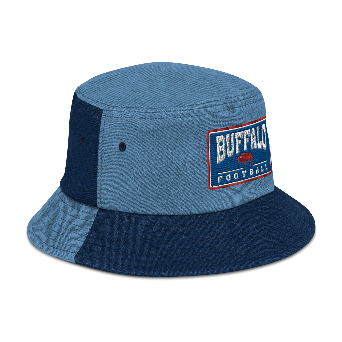 Summer 2024 Collection: "Buffalo Football" Denim Bucket Hat