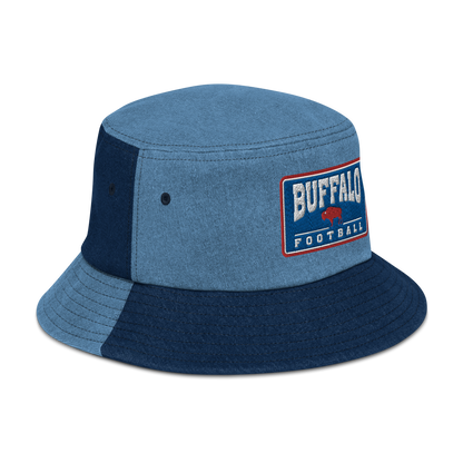 Summer 2024 Collection: "Buffalo Football" Denim Bucket Hat