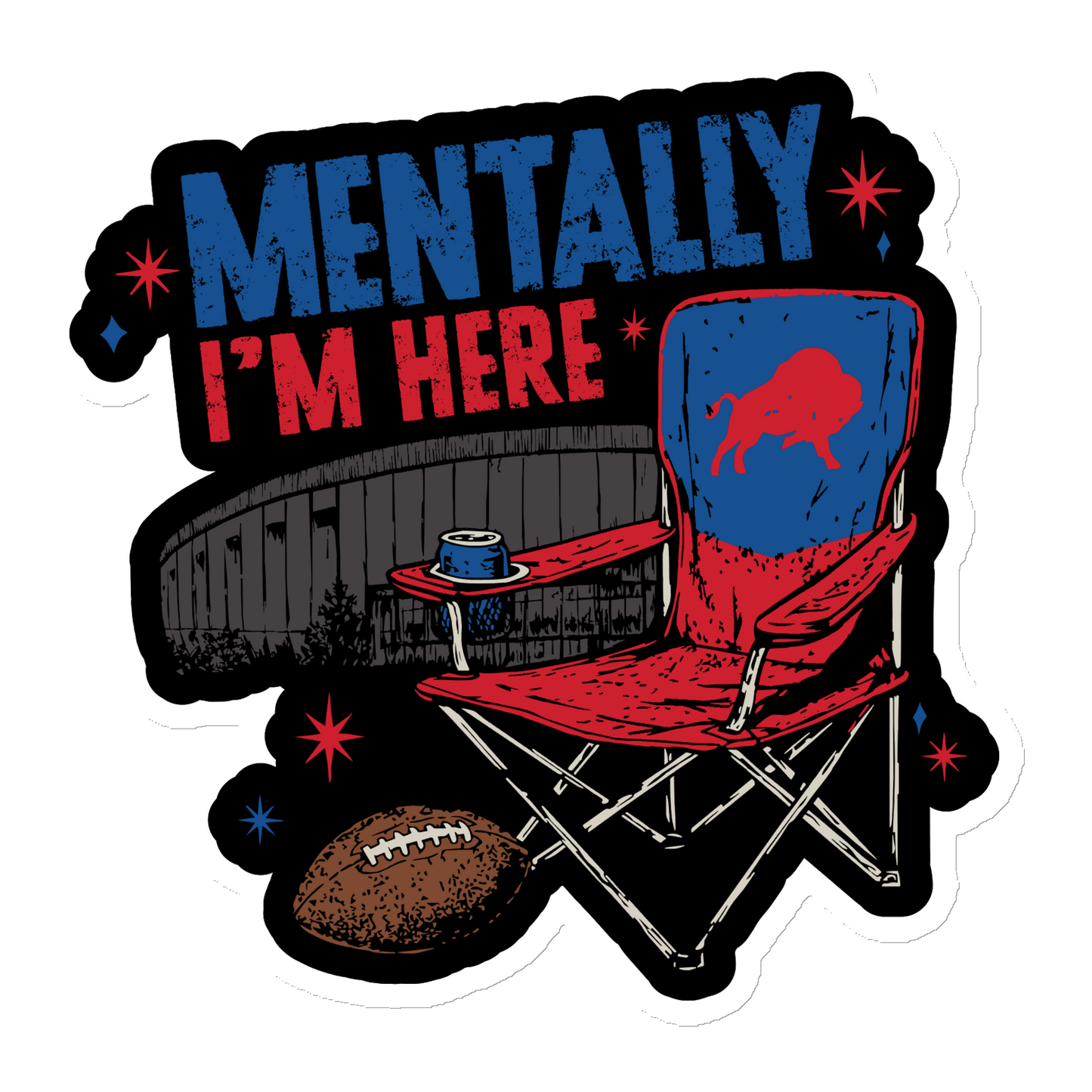 Volume 19, Shirt 12: "Mentally I'm Here" Sticker