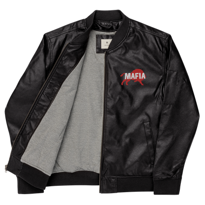 Merry Days of Mafia 2023: "MAFIA 2018" Faux Leather Bomber Jacket