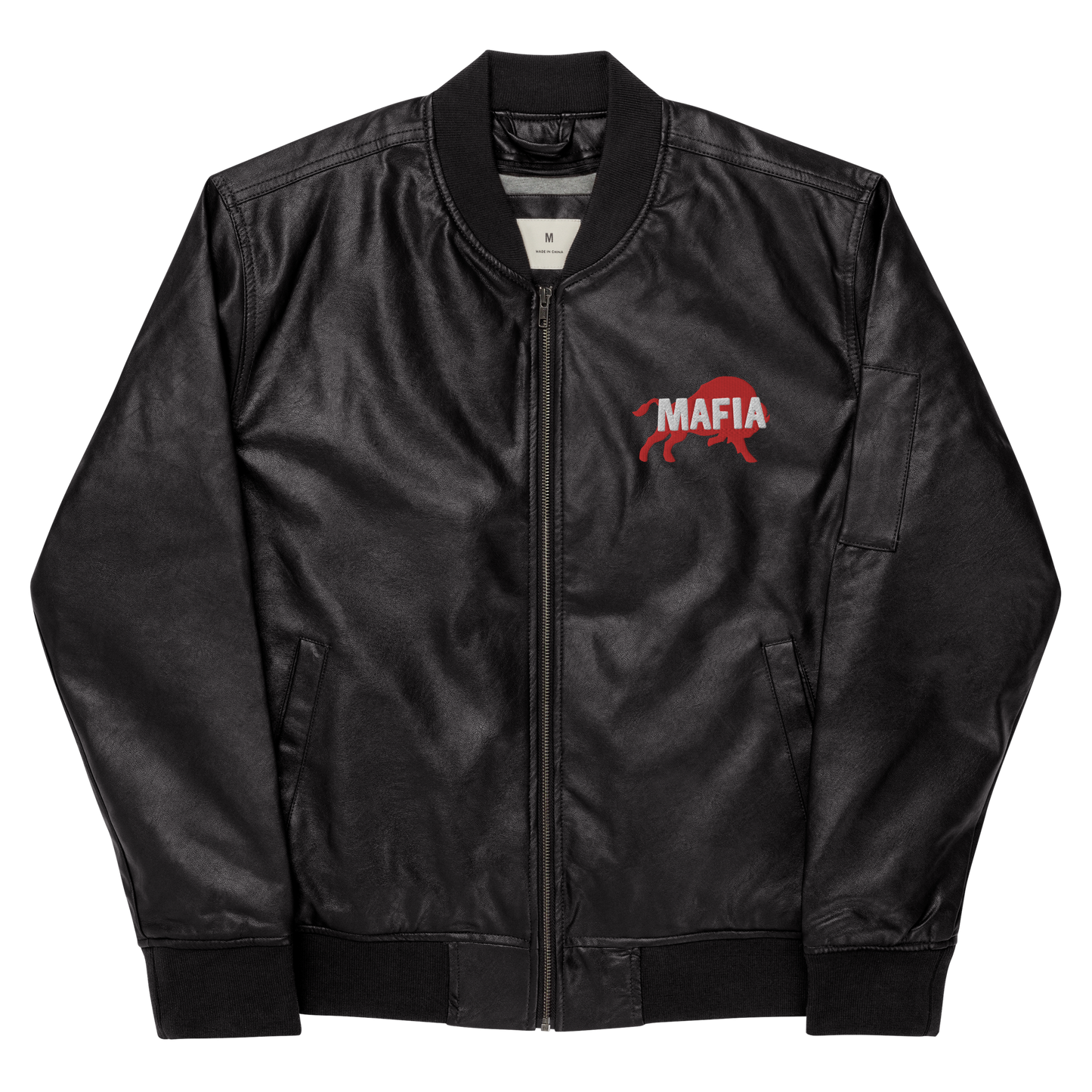 Merry Days of Mafia 2023: "MAFIA 2018" Faux Leather Bomber Jacket