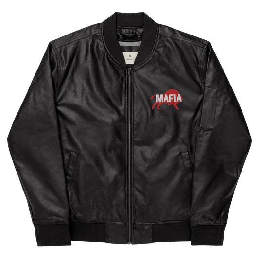 MAFIA Gear "2018" Faux Leather Bomber Jacket