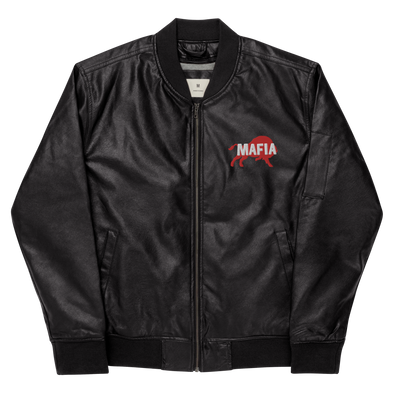 Merry Days of Mafia 2023: "MAFIA 2018" Faux Leather Bomber Jacket