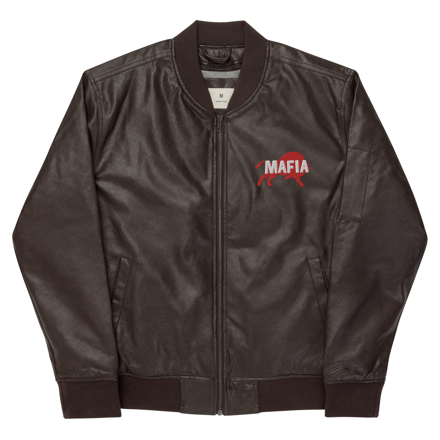 Merry Days of Mafia 2023: "MAFIA 2018" Faux Leather Bomber Jacket