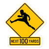 "Quarterback Crossing" Sticker