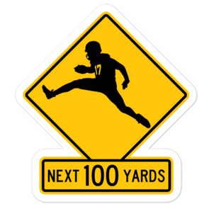 "Quarterback Crossing" Sticker