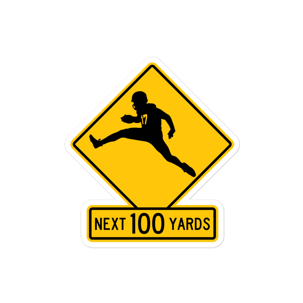 "Quarterback Crossing" Sticker