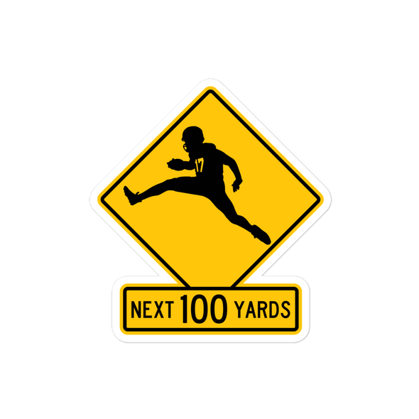 "Quarterback Crossing" Sticker