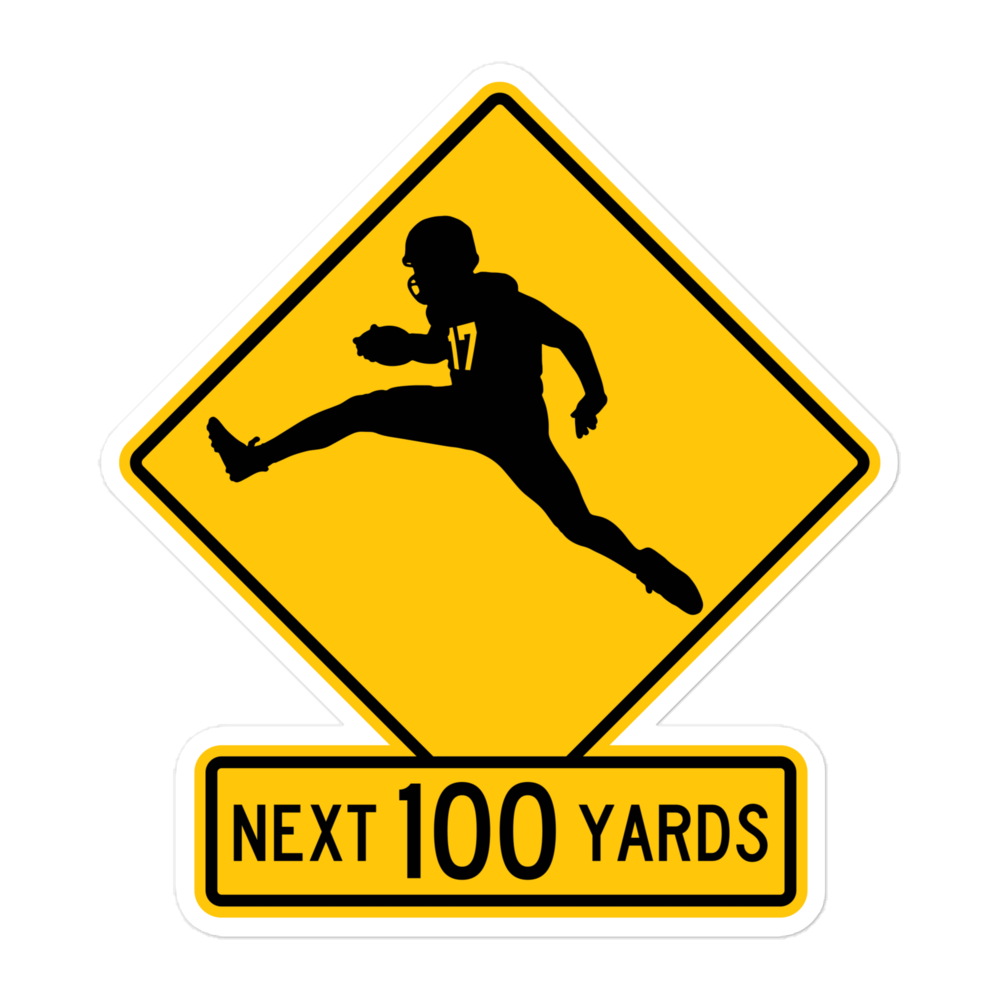 "Quarterback Crossing" Sticker