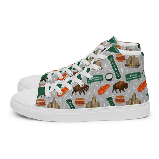 Exclusive "I'm So Buffalo" Men’s High Top Canvas Shoes