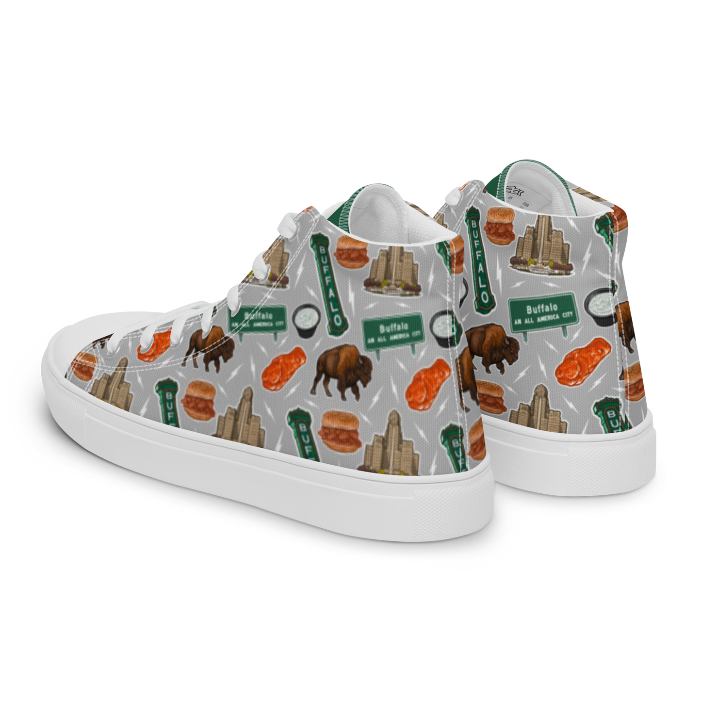 Exclusive "I'm So Buffalo" Men’s High Top Canvas Shoes