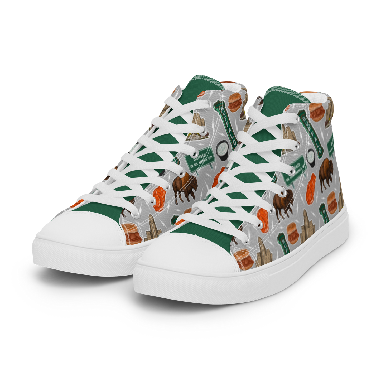 Exclusive "I'm So Buffalo" Men’s High Top Canvas Shoes