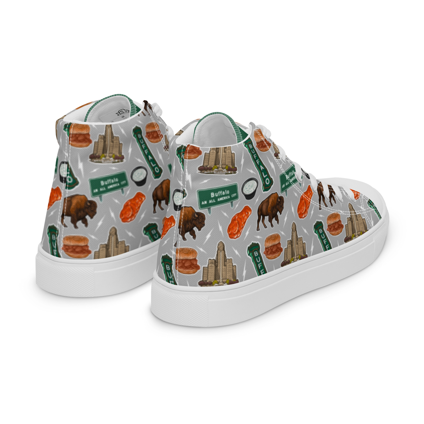 Exclusive "I'm So Buffalo" Men’s High Top Canvas Shoes