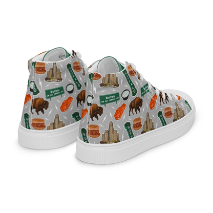 Exclusive "I'm So Buffalo" Men’s High Top Canvas Shoes