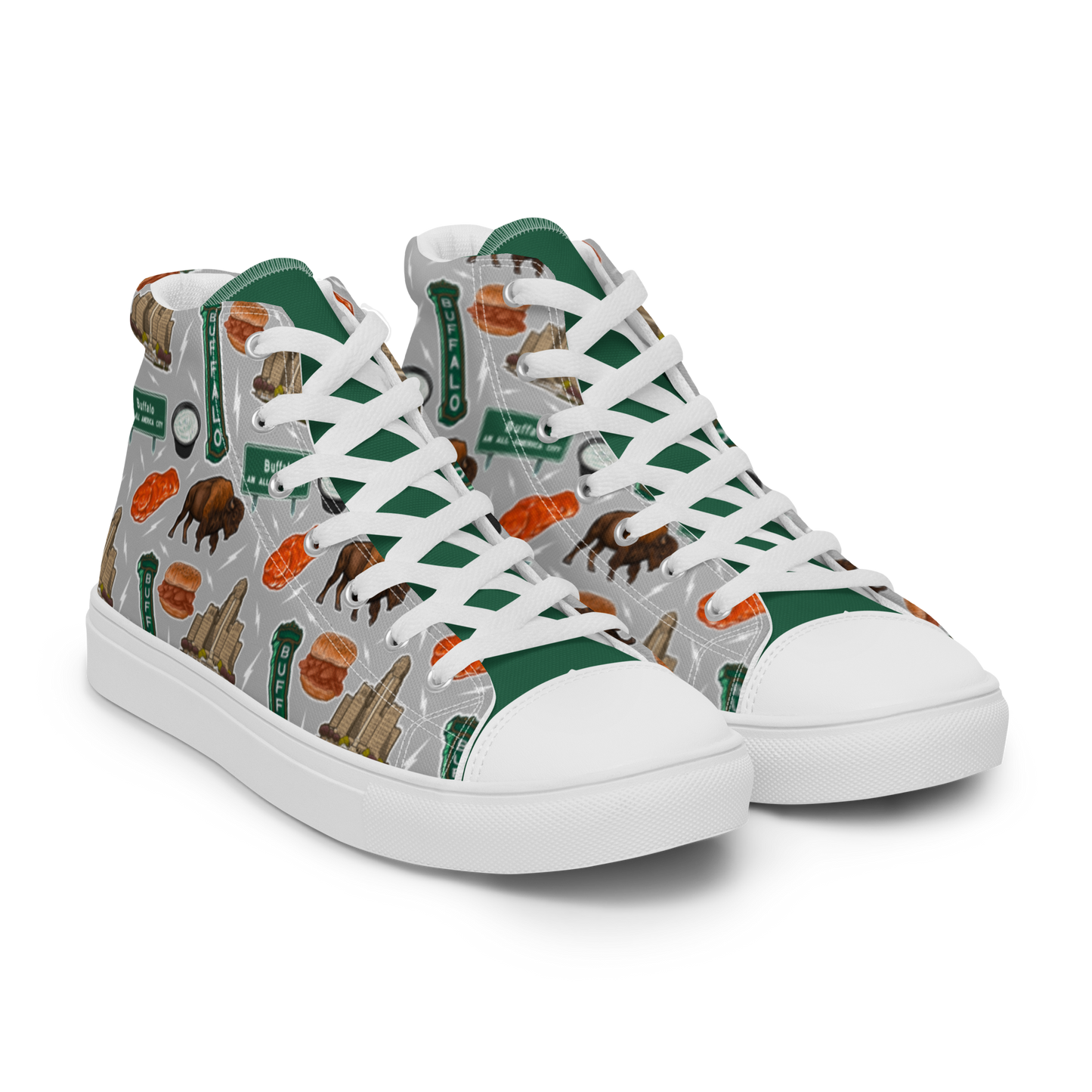 Exclusive "I'm So Buffalo" Men’s High Top Canvas Shoes