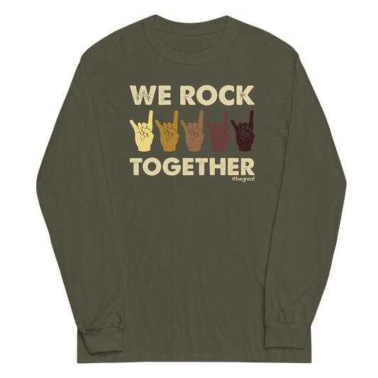 Official Nick Harrison "We Rock Together" Long Sleeve Shirt (Military Green)