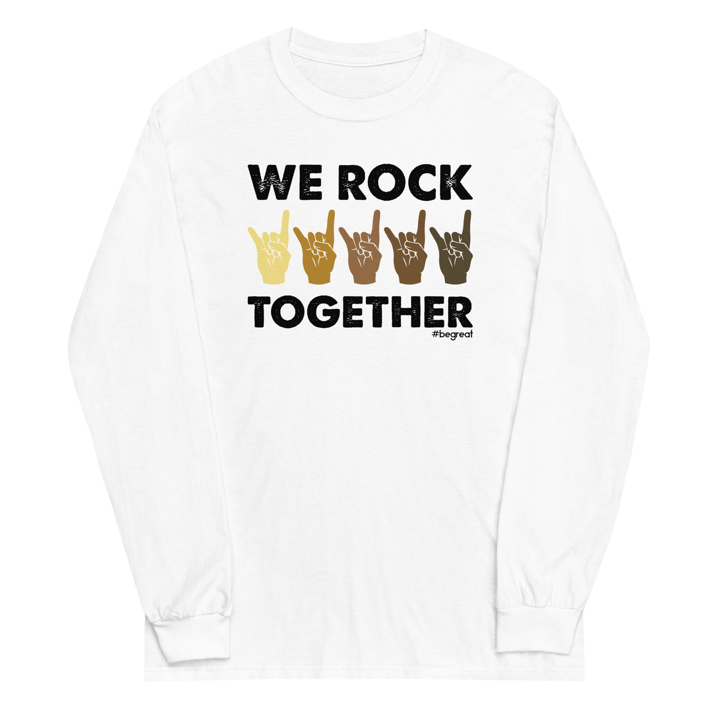 Official Nick Harrison "We Rock Together" Long Sleeve Shirt (White)