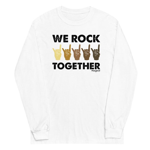 Official Nick Harrison "We Rock Together" Long Sleeve Shirt (White)
